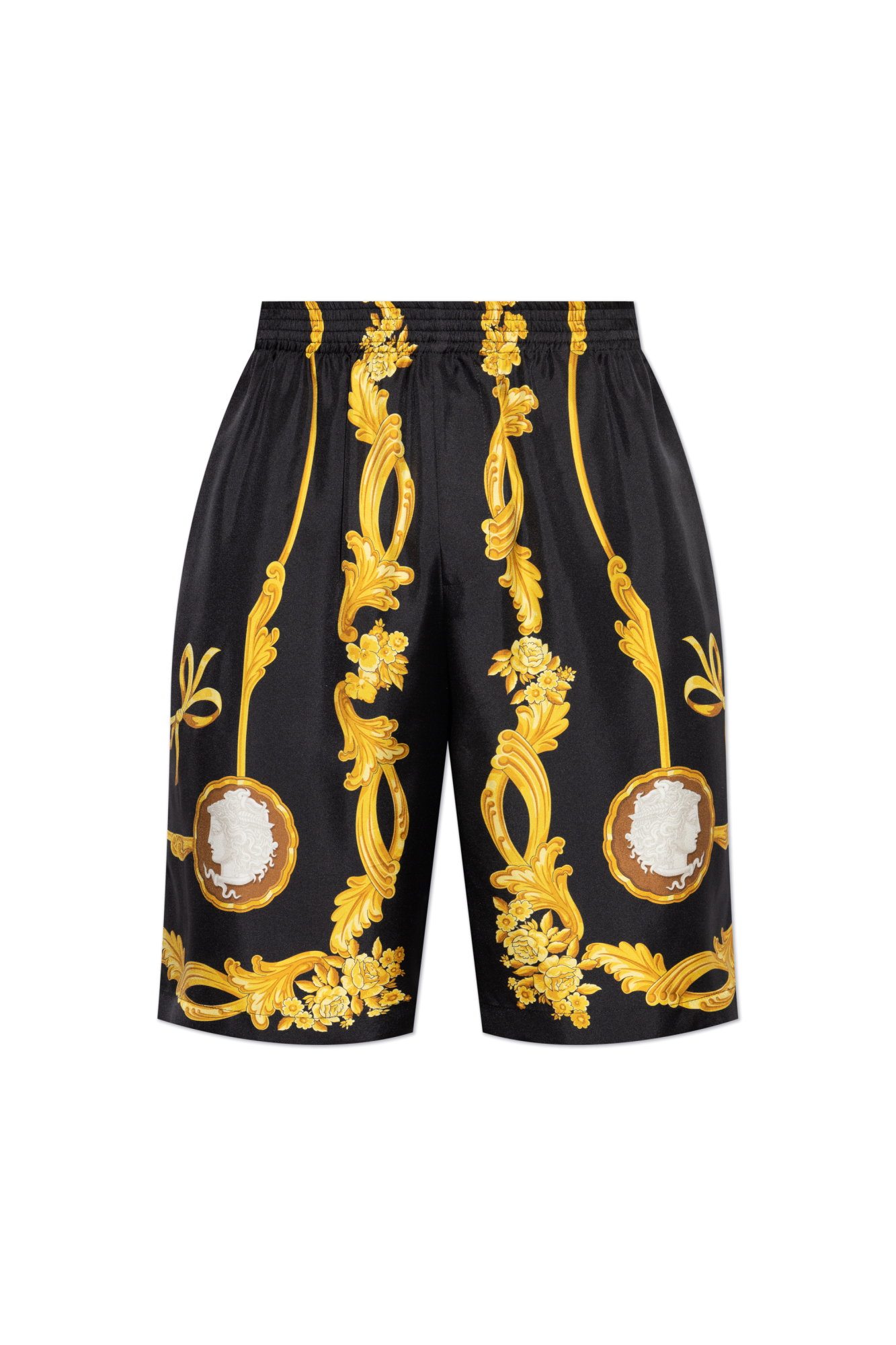 VIP【関税送料無料】希少 VERSACE BAROCCO PRINT SILK SHORTS Versace Barocco-print Silk Shorts | Blue | FARFETCH